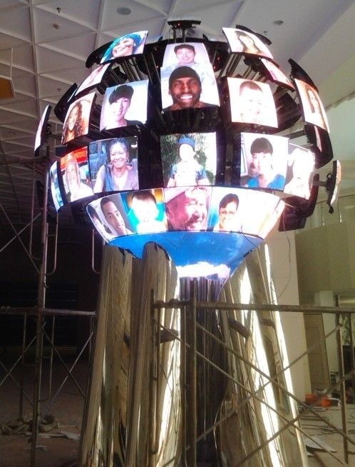 LED display showing the characteristics of the application