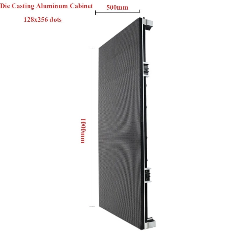 P3.91 SMD 500x1000mm die cast aluminum cabinet rental Indoor led display