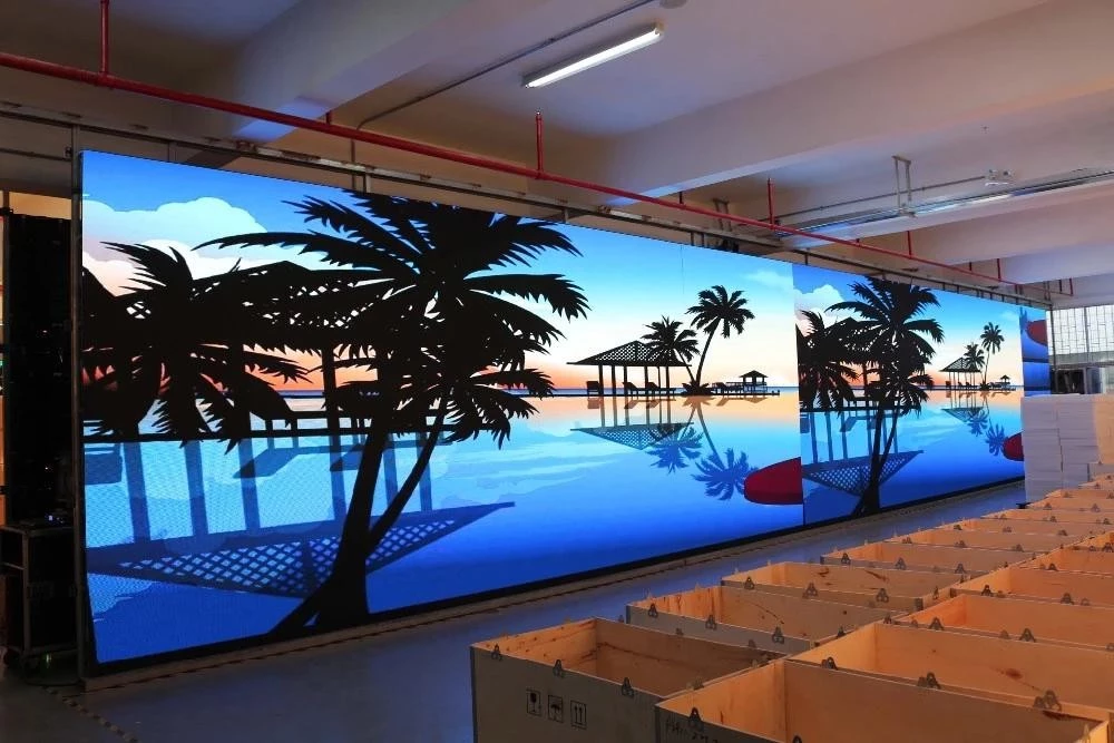 P3.91 SMD 500x1000mm die cast aluminum cabinet rental Indoor led display