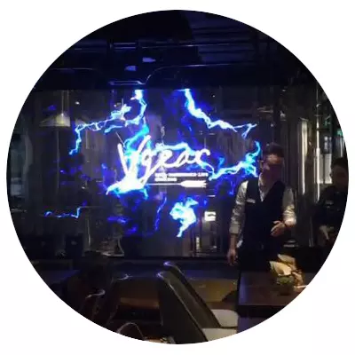 P3.91 LED Transparent Video Display Screen Indoor Window Glass LED Advertising