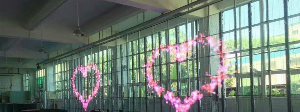 Transparent P3.91 P4.81 P16 display / Glass led display screen