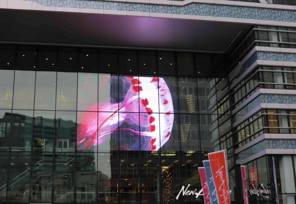 P3.91 HD full color indoor advertising transparent led display