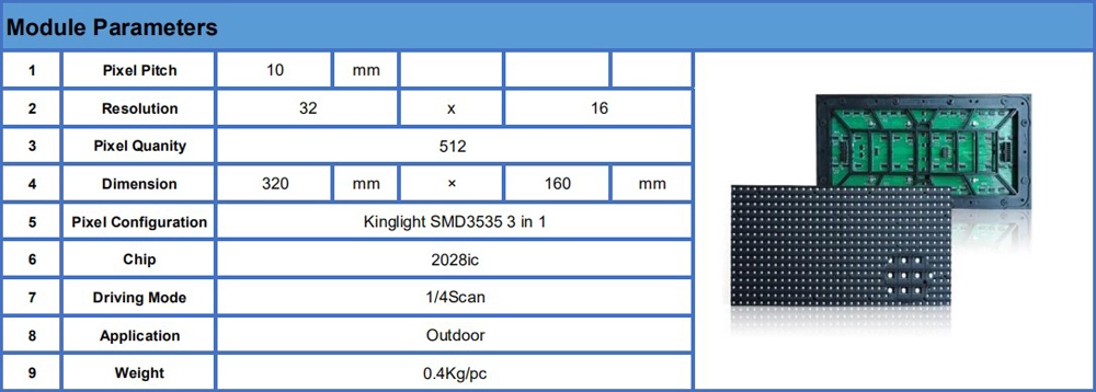 Full color waterproof Big Advertising Billboard P10 outdoor LED Display 10mm LED Screen