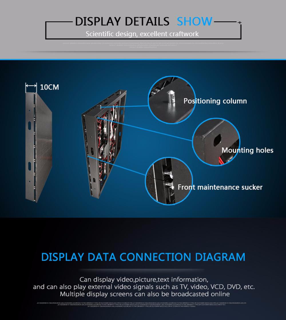 P3 p4 p5 led panel interior high refresh rate led video wall