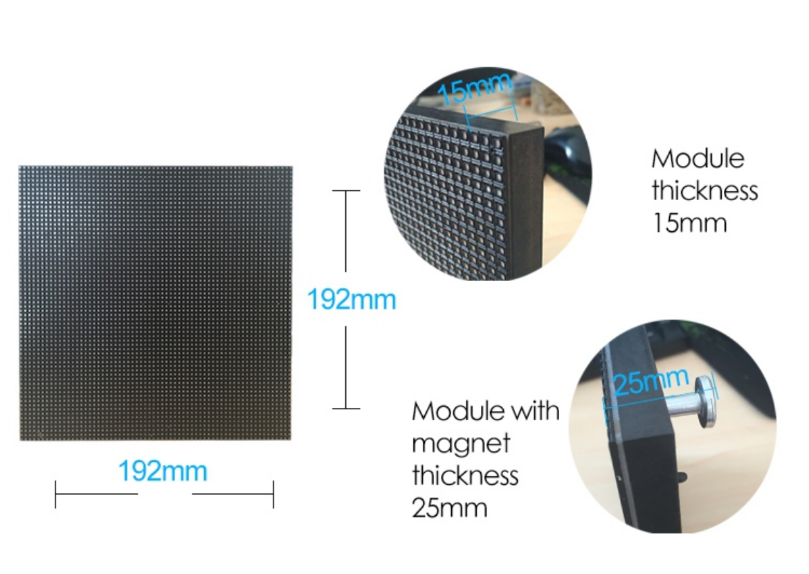 outdoor led display panel P3 led display module 192*192 video wall