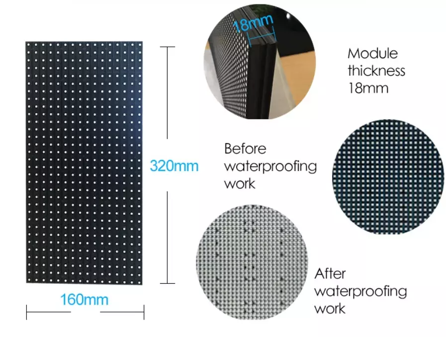 p10 outdoor smd led module fullcolor smd3535 waterproofing rgb led modules 320x160mmm