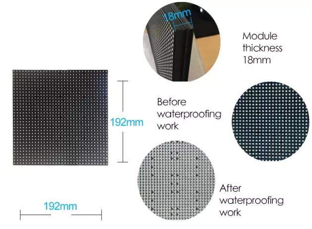 192mm*192mm 1/8 Scan P6 Outdoor Full Color LED Modules