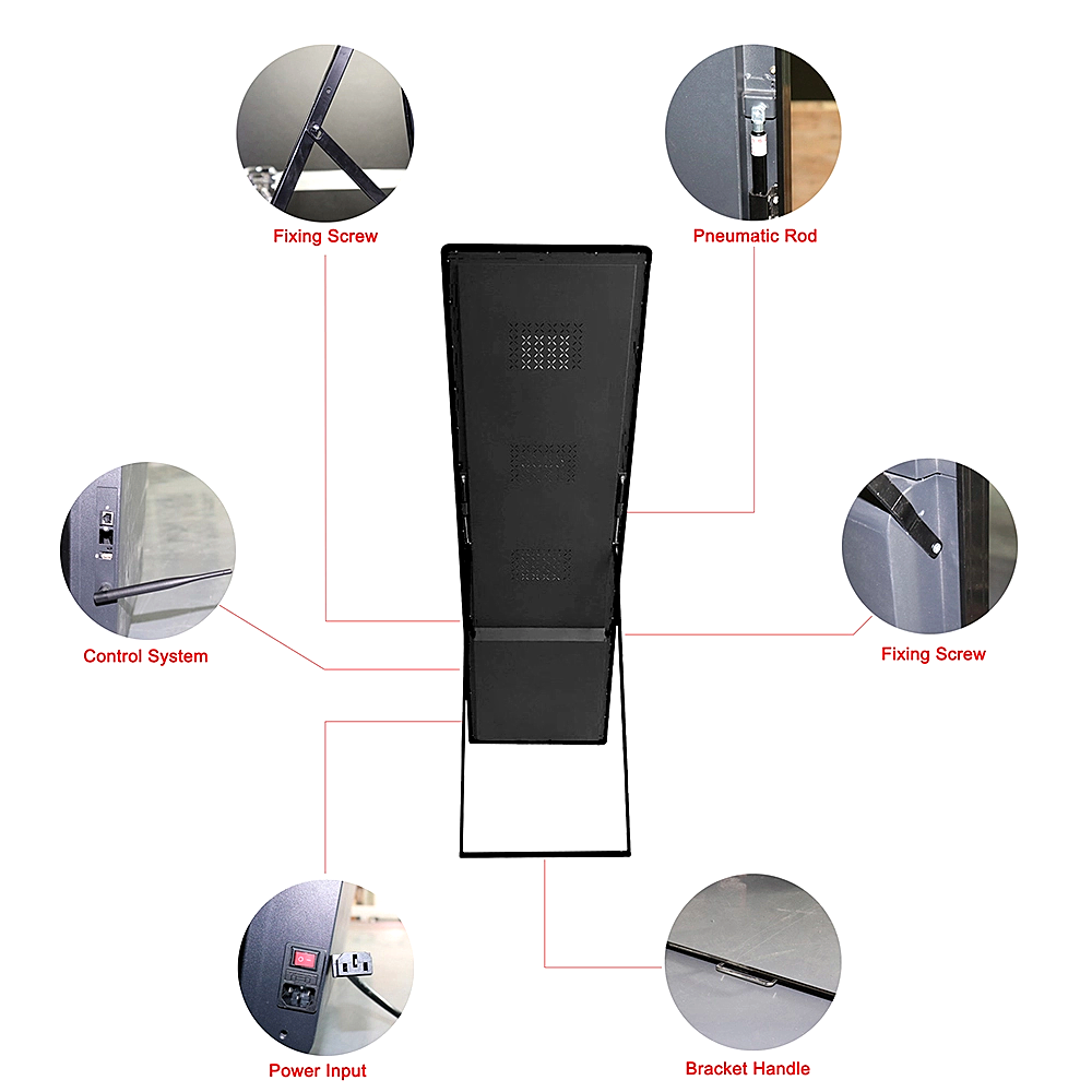 P2.5 SMD wireless advertising wifi/usb/phone led poster mirror display