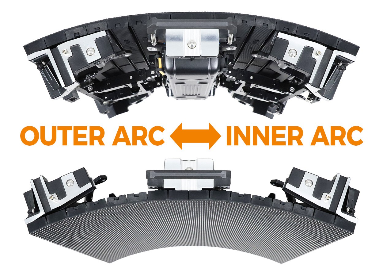 Indoor outdoor arc flexible rental led screens