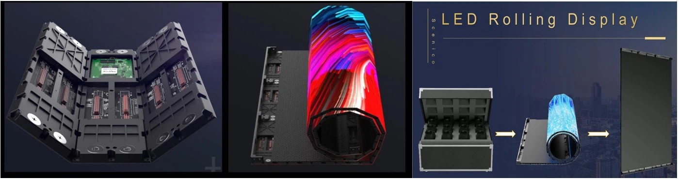 Indoor outdoor arc flexible rental led screens