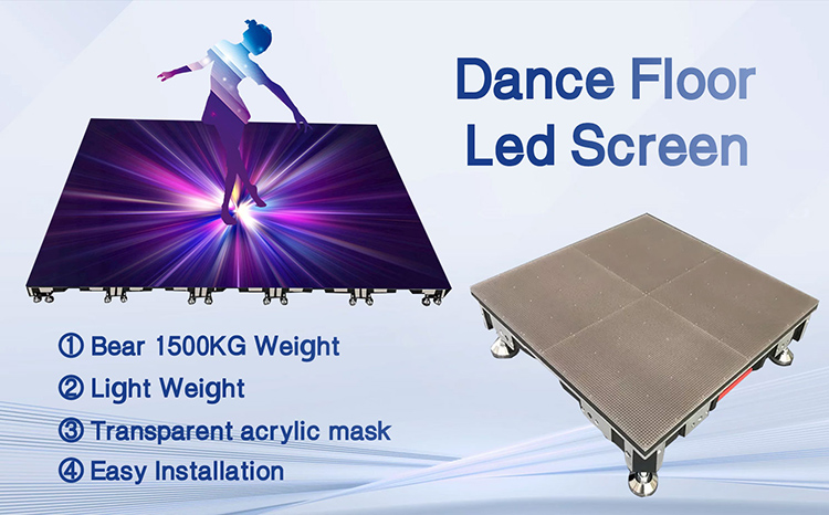 Anti-Glare ip65 dance 3D video indoor P4.81 interactive floor tile led display screen