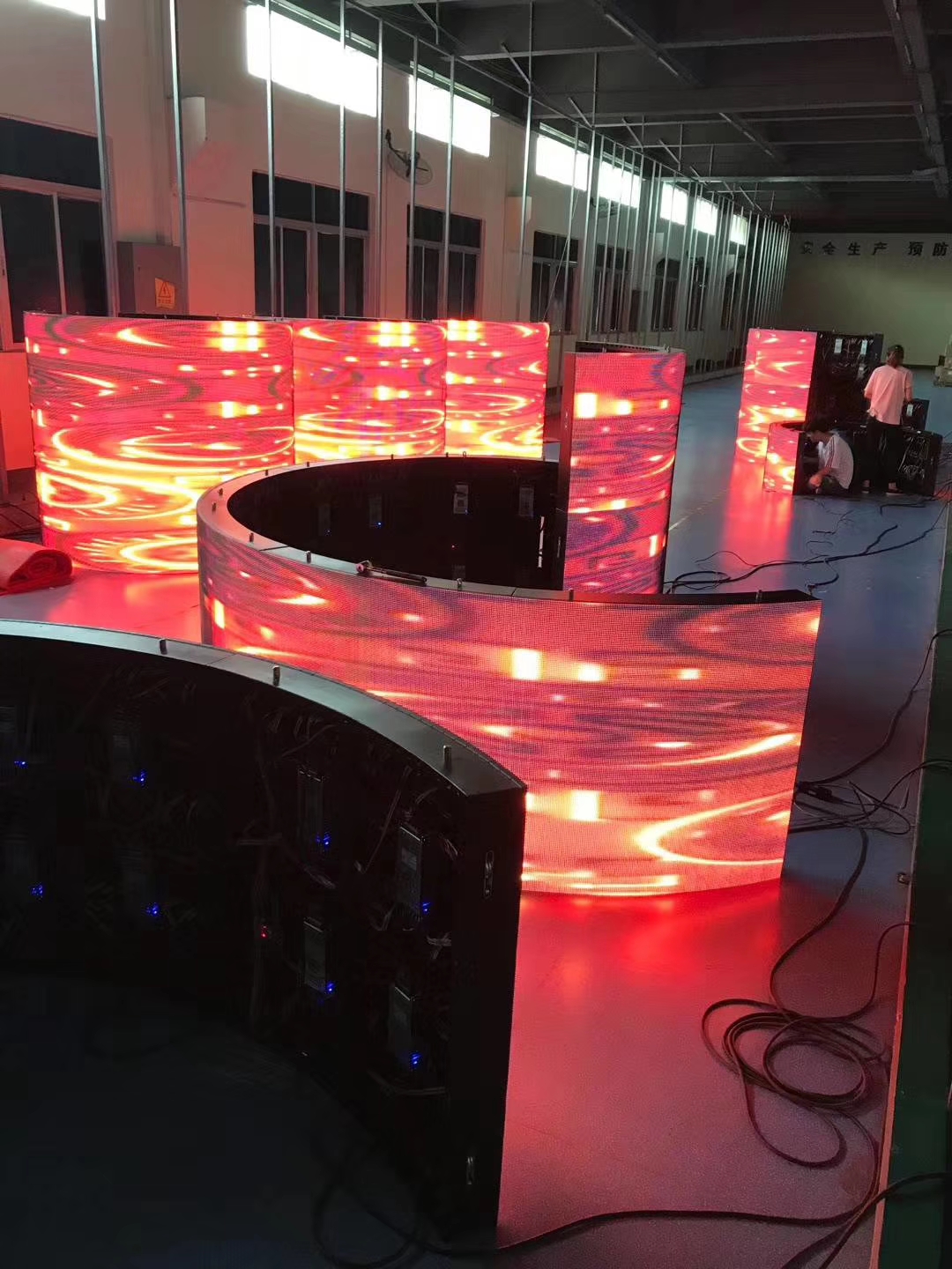 More irregular creative led video display wall panels are now unveiled in HTL Display