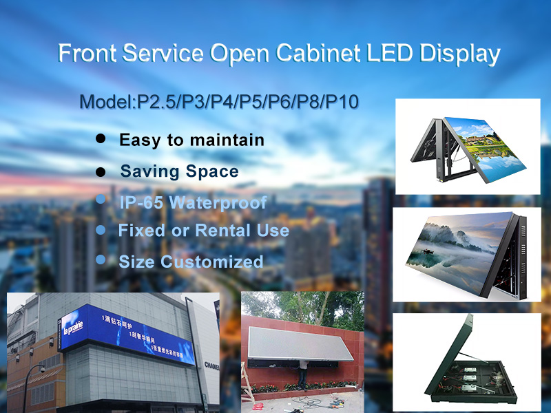 P8 P10 full color led display module front service led screen