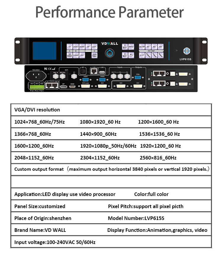 LVP615S VDWALL LVP615/LVP615S/LVP615D/LVP615U series LED HD Video Processor