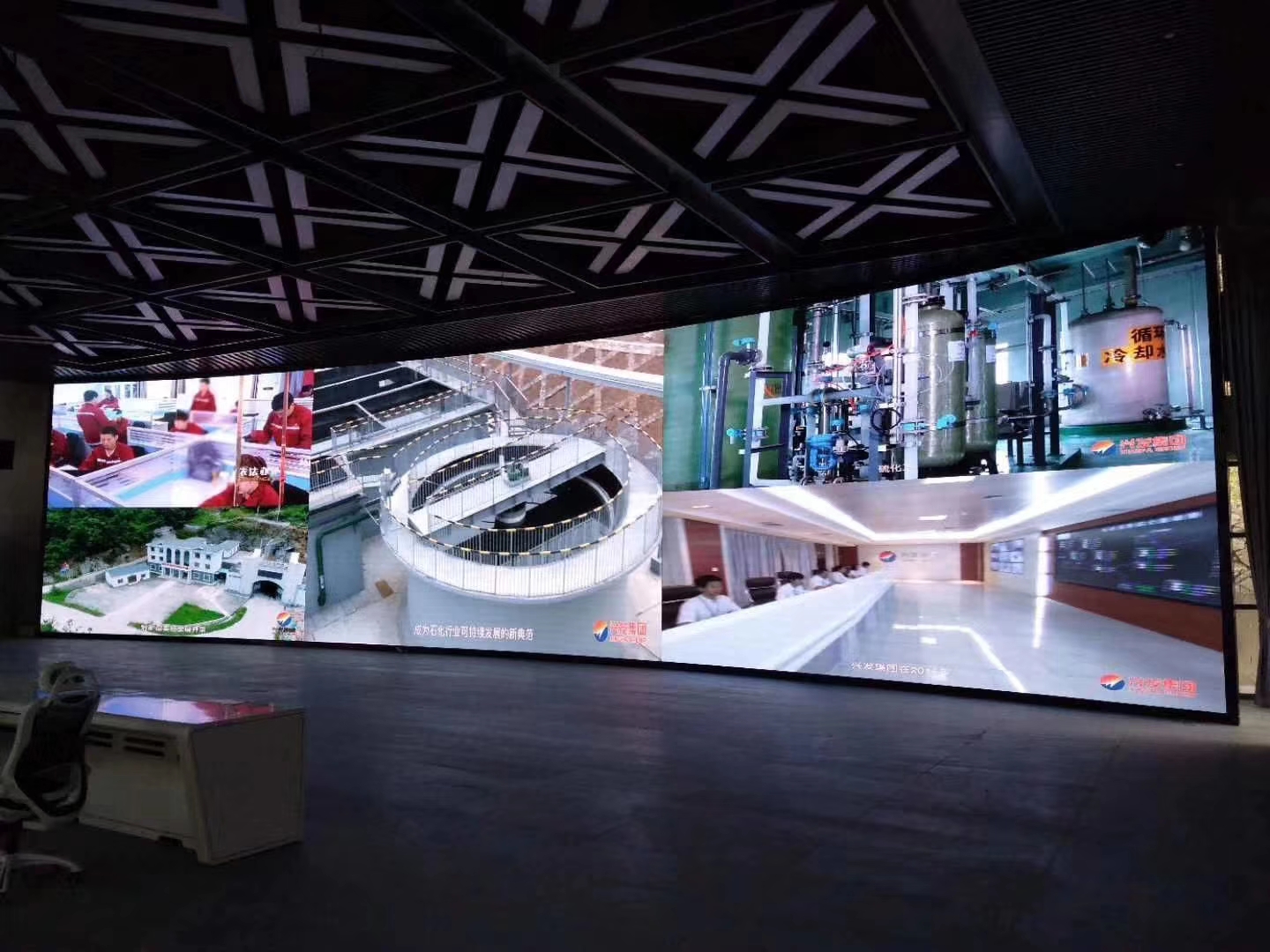 84 sqm P2.5 indoor curve led video wall has been finished in KL group