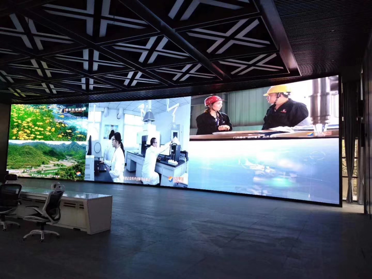 84 sqm P2.5 indoor curve led video wall has been finished in KL group