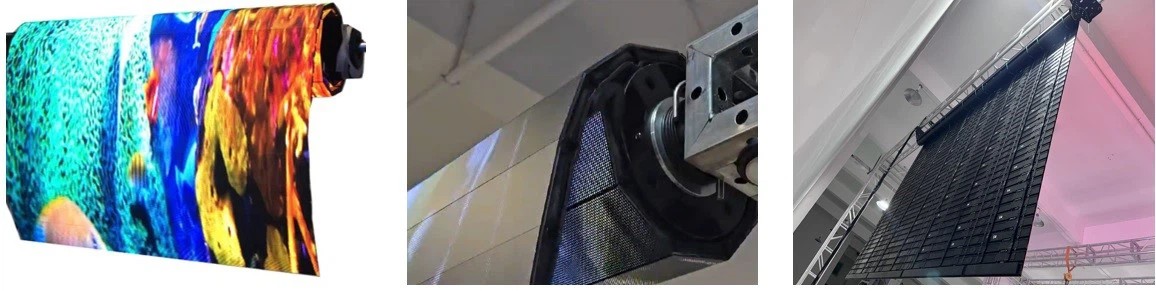 Indoor outdoor arc flexible rental led screens