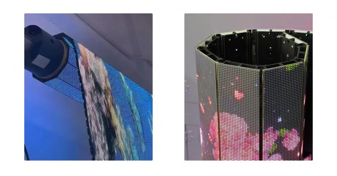 Indoor outdoor arc flexible rental led screens
