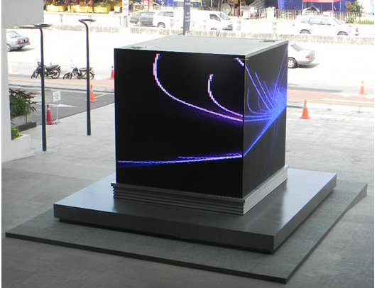 90 Degree cube square curve led screen